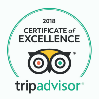 TripAdvisor Certificate of Excellence 2018 800x800